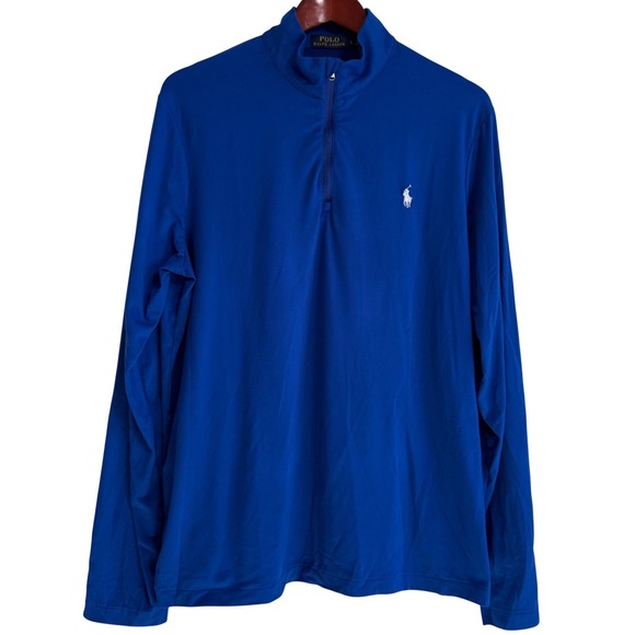 Polo Ralph Lauren Other - Polo Ralph Lauren Mens Royal Blue Performance Quarter Zip Pullover Size L